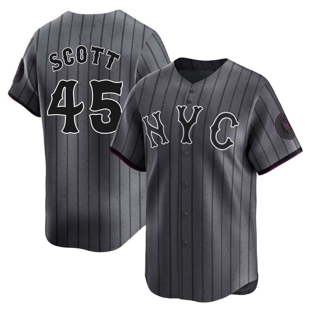 Limited Christian Scott Youth New York Mets Graphite 2024 City Connect Jersey Limited Christian Scott Youth New York Mets Graphite 2024 City Connect Jersey
