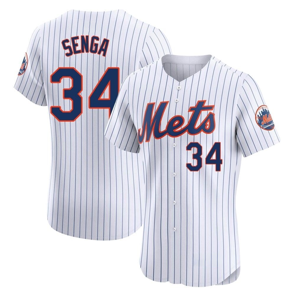 Elite Kodai Senga Men's New York Mets White Home Jersey Elite Kodai Senga Men's New York Mets White Home Jersey