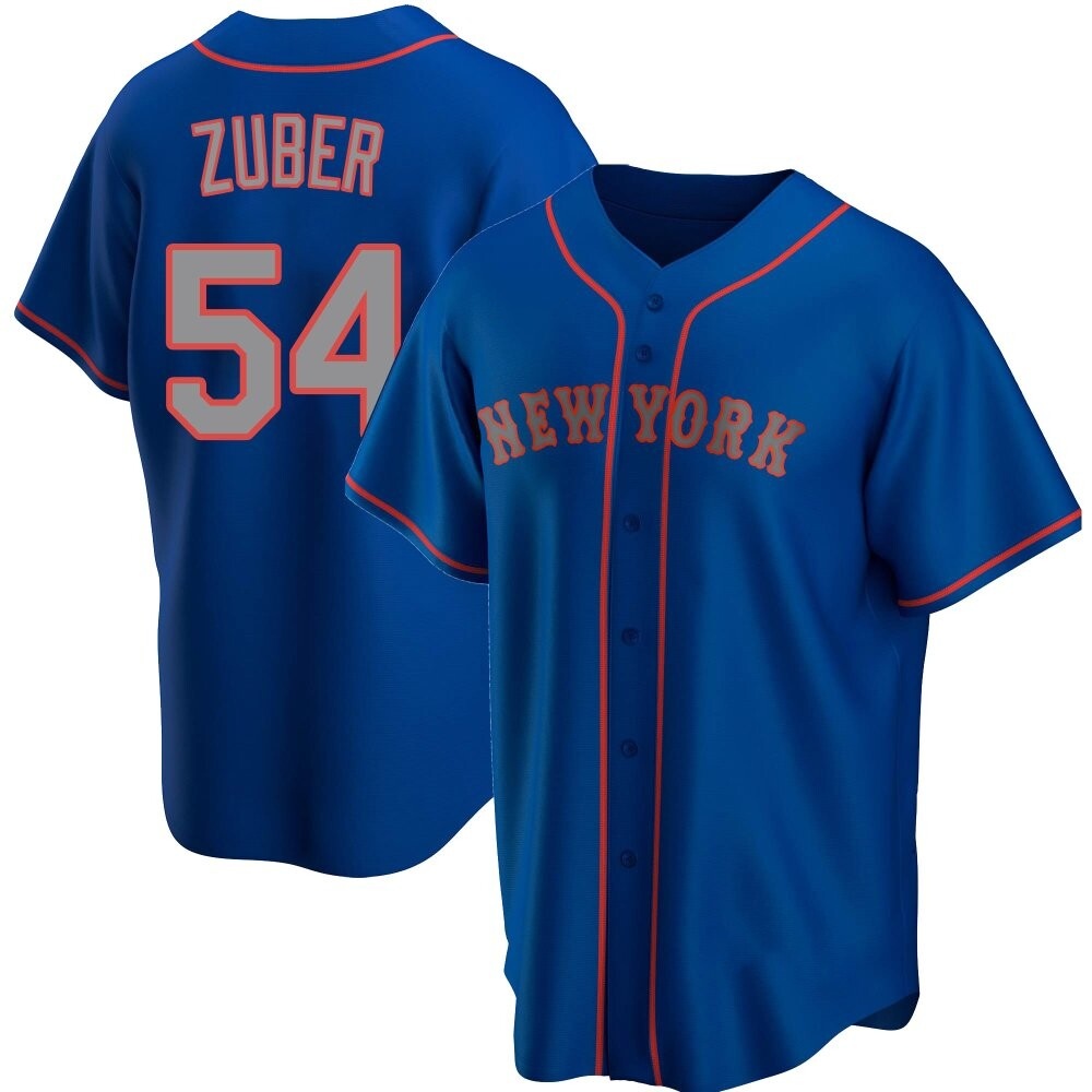 Replica Tyler Zuber Men's New York Mets Royal Alternate Road Jersey Replica Tyler Zuber Men's New York Mets Royal Alternate Road Jersey
